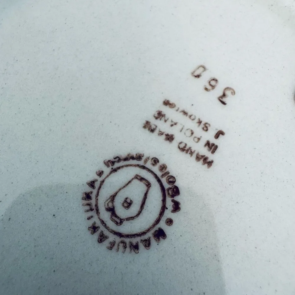 Boleslawiec Polish Pottery Christmas Holiday Ceramic Pie Plate Dish